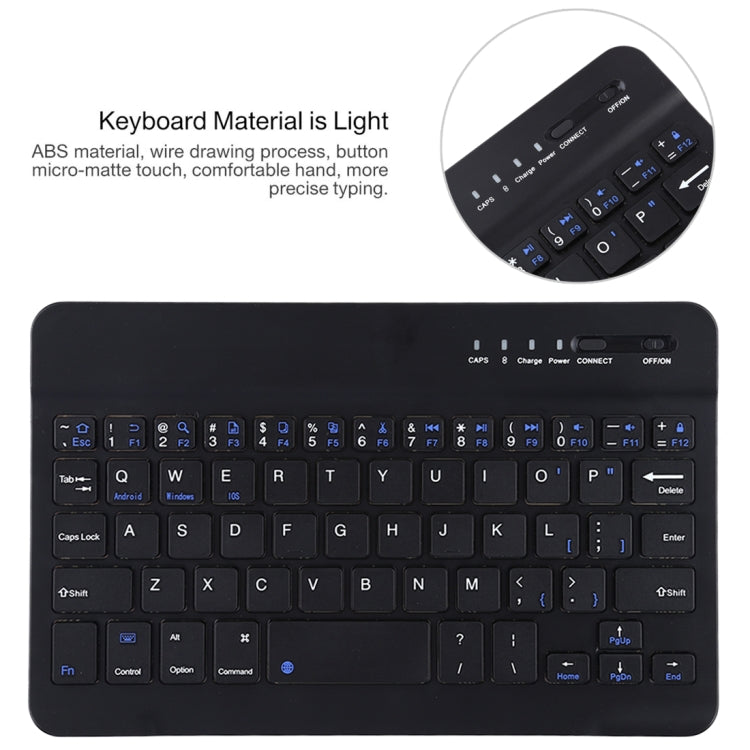 Ultra-thin Detachable Magnetic Bluetooth Keyboard Leather Tablet Case for Galaxy Tab A 8.0 2019 P200 / P205, with Holder(Black) - Samsung Keyboard by PMC Jewellery | Online Shopping South Africa | PMC Jewellery