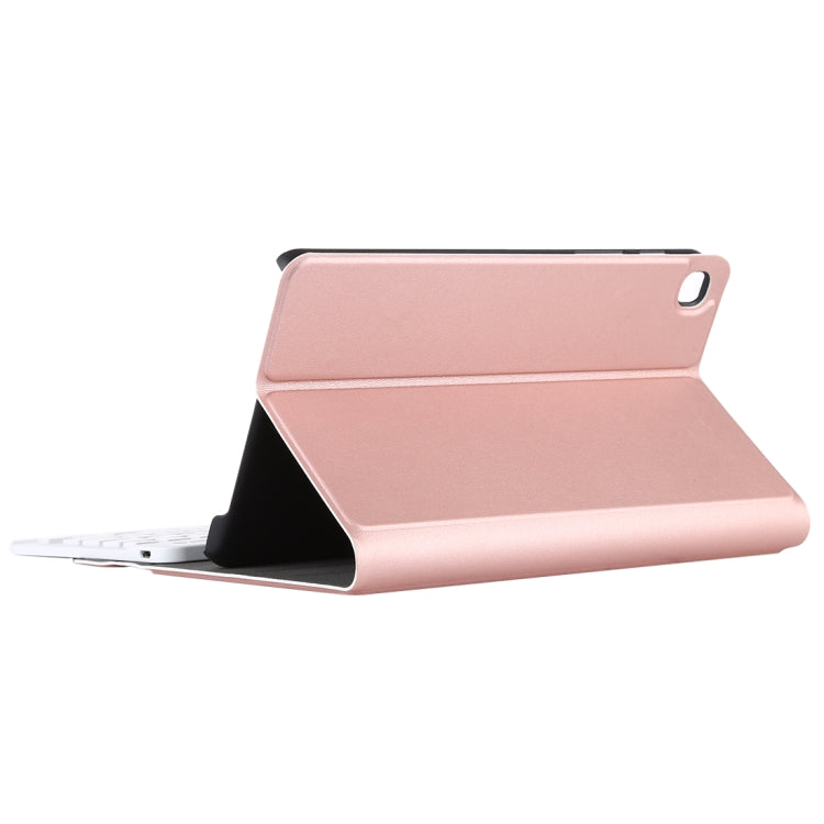 Ultra-thin Detachable Magnetic Bluetooth Keyboard Leather Tablet Case for Galaxy Tab A 8.0 2019 P200 / P205, with Holder(Rose Gold) - Samsung Keyboard by PMC Jewellery | Online Shopping South Africa | PMC Jewellery