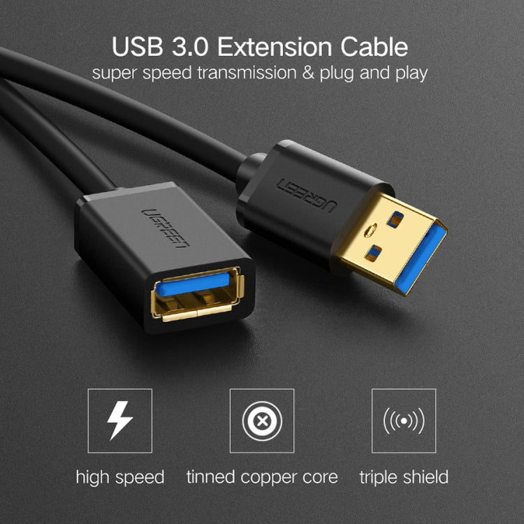 Ugreen 3m USB 3.0 Male to Female Data Sync Super Speed Transmission Extension Cord Cable - USB 3.0 by UGREEN | Online Shopping South Africa | PMC Jewellery | Buy Now Pay Later Mobicred