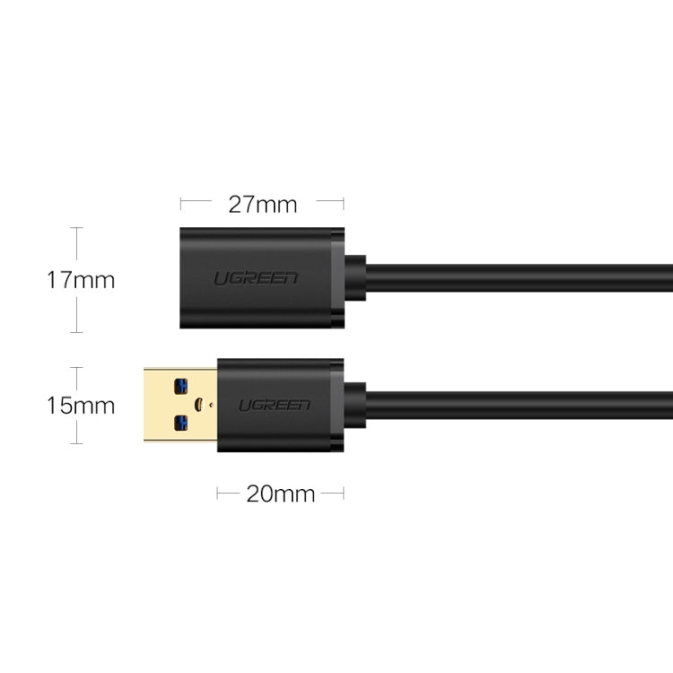 Ugreen 3m USB 3.0 Male to Female Data Sync Super Speed Transmission Extension Cord Cable - USB 3.0 by UGREEN | Online Shopping South Africa | PMC Jewellery | Buy Now Pay Later Mobicred