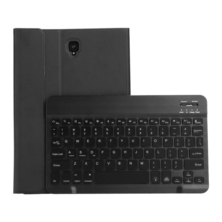 ST830S Bluetooth 3.0 Fine Wool Texture PU Leather ABS Detachable Seven-color Backlight Bluetooth Keyboard Leather Tablet Case for Samsung Galaxy Tab S4 10.5 inch T830 / T835, with Pen Slot & Holder (Black) - Samsung Keyboard by PMC Jewellery | Online Shopping South Africa | PMC Jewellery