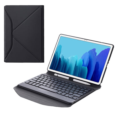 B500 Diamond Texture Triangle Back Holder Splittable Bluetooth Keyboard Leather Tablet Case for Samsung Galaxy Tab A7 10.4 2020(Black+Black) - Samsung Keyboard by PMC Jewellery | Online Shopping South Africa | PMC Jewellery