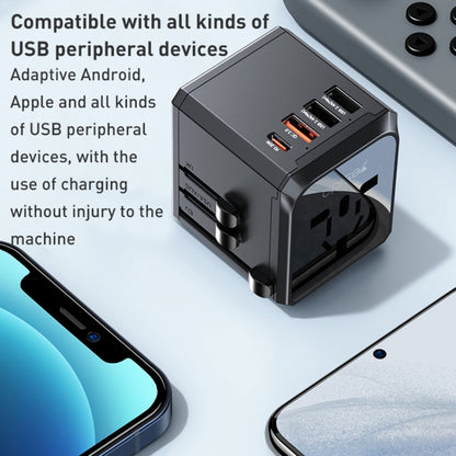 Yesido MC24 20W 3 USB + Type-C Ports Multi-function Universal Travel Adapter Plug (Black) - Multifunction Charger by Yesido | Online Shopping South Africa | PMC Jewellery | Buy Now Pay Later Mobicred