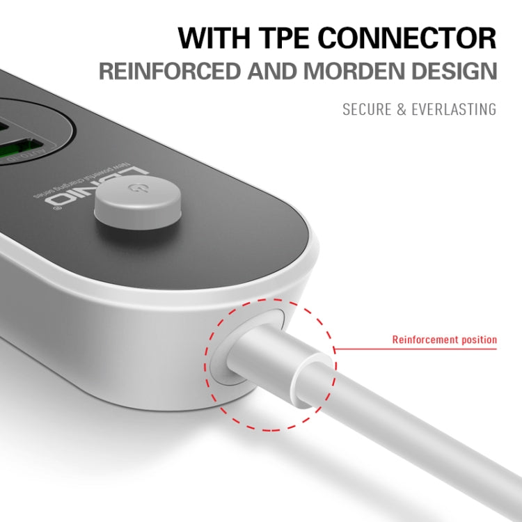 LDNIO SC3301 3 x USB Ports Travel Home Office Socket, Cable Length: 1.6m, EU Plug - Extension Socket by LDNIO | Online Shopping South Africa | PMC Jewellery | Buy Now Pay Later Mobicred