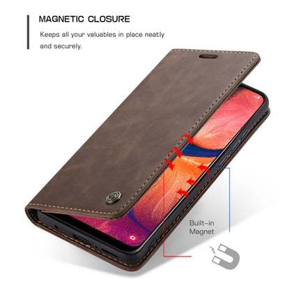 CaseMe-013 Multifunctional Retro Frosted Horizontal Flip Leather Case for Galaxy A20 / A30, with Card Slot & Holder & Wallet (Coffee) - Galaxy Phone Cases by CaseMe | Online Shopping South Africa | PMC Jewellery | Buy Now Pay Later Mobicred