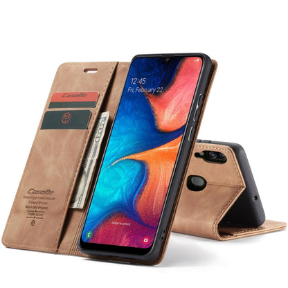 CaseMe-013 Multifunctional Retro Frosted Horizontal Flip Leather Case for Galaxy A20 / A30, with Card Slot & Holder & Wallet (Brown) - Galaxy Phone Cases by CaseMe | Online Shopping South Africa | PMC Jewellery | Buy Now Pay Later Mobicred