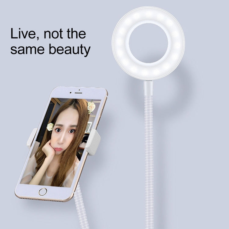 Clip Style Universal Cell Phone Holder Bracket Selfie Ring Light with 3-Color Light Adjustment, for Studio Recording, Live Broadcast, Live Show, KTV, etc.(White) - Selfie Light by PMC Jewellery | Online Shopping South Africa | PMC Jewellery | Buy Now Pay Later Mobicred