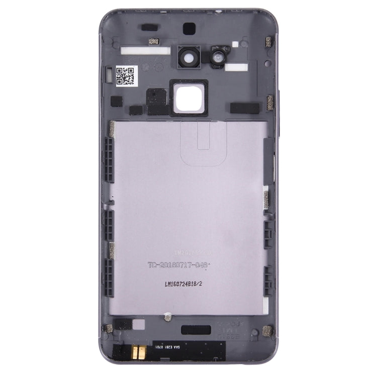 Aluminium Alloy Back Battery Cover for ASUS ZenFone 3 Max / ZC520TL(Black) - Back Cover by PMC Jewellery | Online Shopping South Africa | PMC Jewellery | Buy Now Pay Later Mobicred