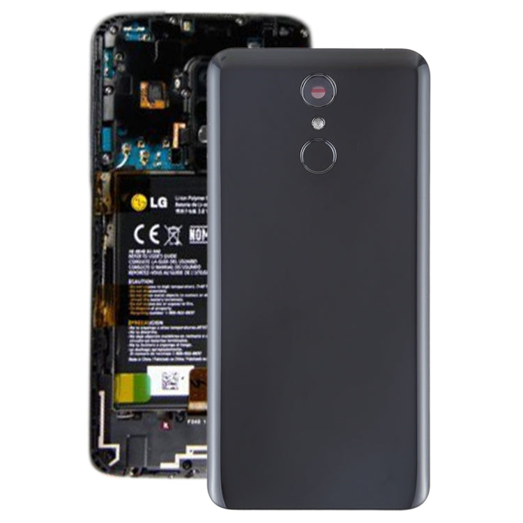 Battery Back Cover with Camera Lens & Fingerprint Sensor for LG Q7 / Q7+(Black) - For LG by PMC Jewellery | Online Shopping South Africa | PMC Jewellery | Buy Now Pay Later Mobicred