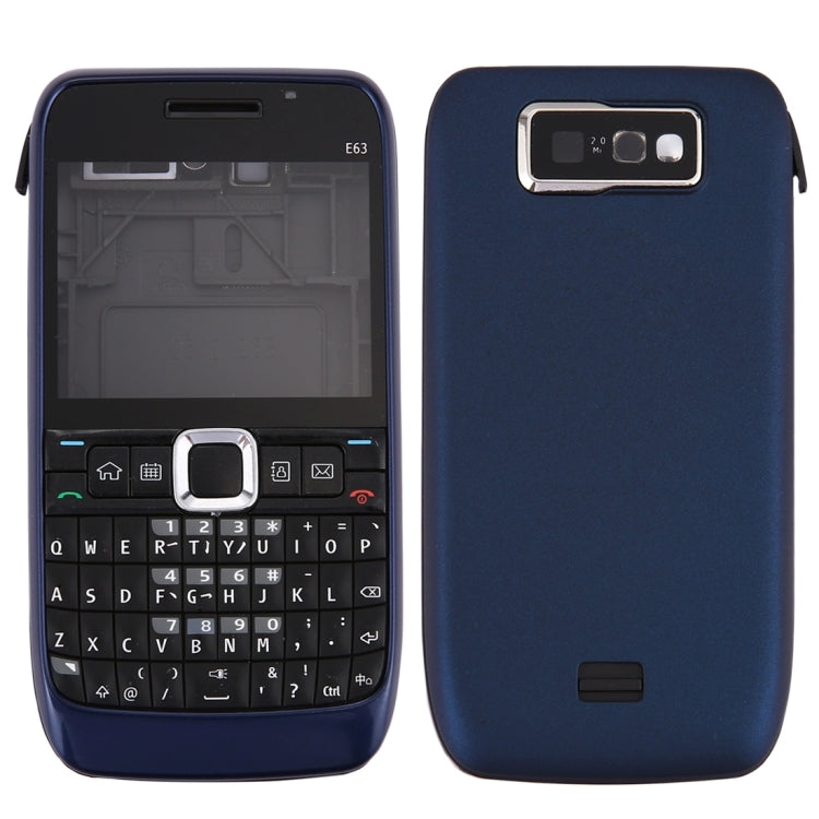 Full Housing Cover (Front Cover + Middle Frame Bezel + Battery Back Cover + Keyboard) for Nokia E63(Dark Blue) - Full Housing Cover by PMC Jewellery | Online Shopping South Africa | PMC Jewellery | Buy Now Pay Later Mobicred