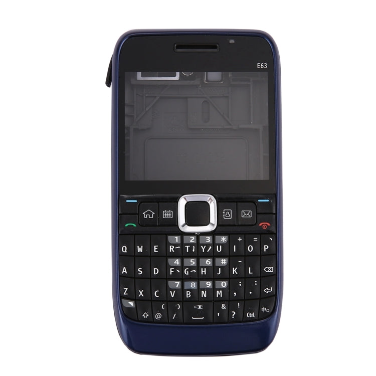 Full Housing Cover (Front Cover + Middle Frame Bezel + Battery Back Cover + Keyboard) for Nokia E63(Dark Blue) - Full Housing Cover by PMC Jewellery | Online Shopping South Africa | PMC Jewellery | Buy Now Pay Later Mobicred