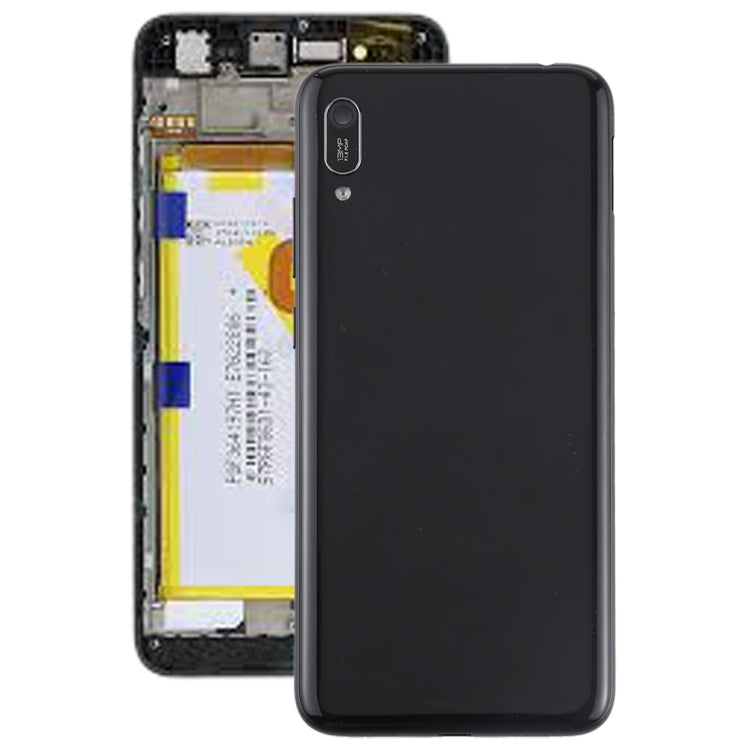 Battery Back Cover with Camera Lens & Side Keys for Huawei Enjoy 9e(Black) - Back Cover by PMC Jewellery | Online Shopping South Africa | PMC Jewellery | Buy Now Pay Later Mobicred