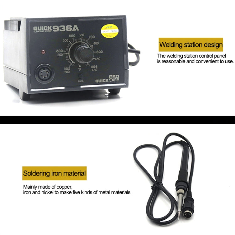 4 in 1 QUICK 936A 220V 60W Soldering Station Constant Temperature Soldering Iron Soldering Tool, AU Plug - Electric Soldering Iron by PMC Jewellery | Online Shopping South Africa | PMC Jewellery | Buy Now Pay Later Mobicred