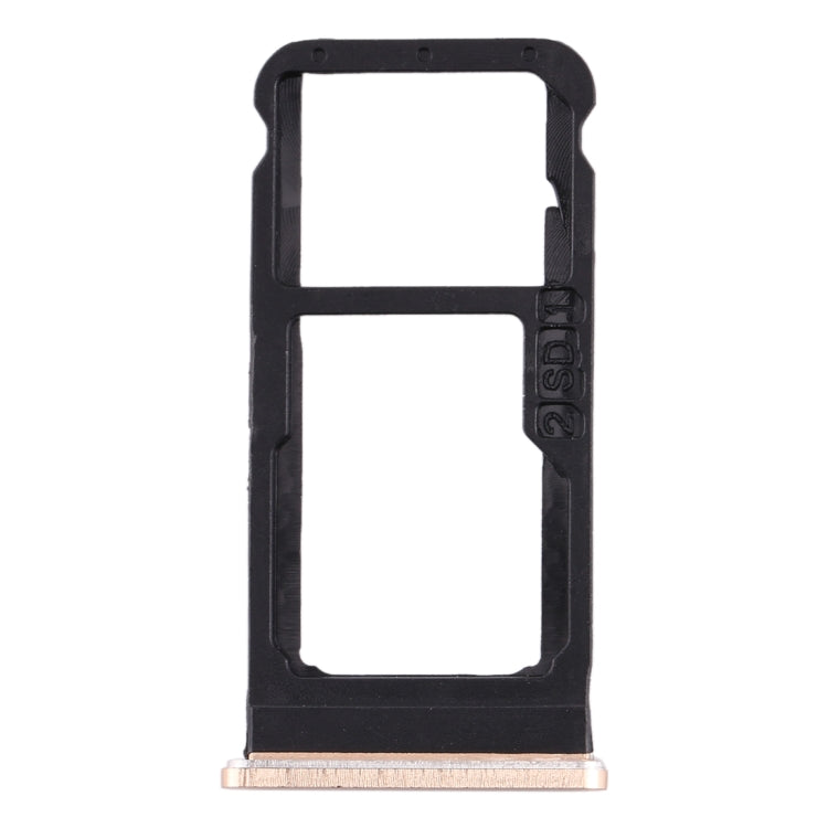 SIM Card Tray + SIM Card Tray / Micro SD Card Tray for Nokia 6.1 / 6 (2018) / TA-1043 TA-1045 TA-1050 TA-1054 TA-1068 (Gold) - Card Tray by PMC Jewellery | Online Shopping South Africa | PMC Jewellery