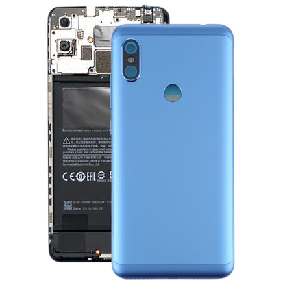 Battery Back Cover with Side Keys for Xiaomi Redmi Note 6 Pro(Blue) - Back Cover by PMC Jewellery | Online Shopping South Africa | PMC Jewellery | Buy Now Pay Later Mobicred