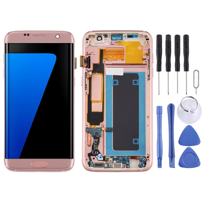 OLED LCD Screen for Samsung Galaxy S7 Edge / SM-G935F Digitizer Full Assembly with Frame (Pink) - LCD Screen by PMC Jewellery | Online Shopping South Africa | PMC Jewellery | Buy Now Pay Later Mobicred