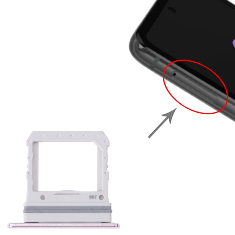 For Samsung Galaxy Z Flip 5G SM-F707B Original SIM Card Tray (Pink) - Card Socket by PMC Jewellery | Online Shopping South Africa | PMC Jewellery | Buy Now Pay Later Mobicred