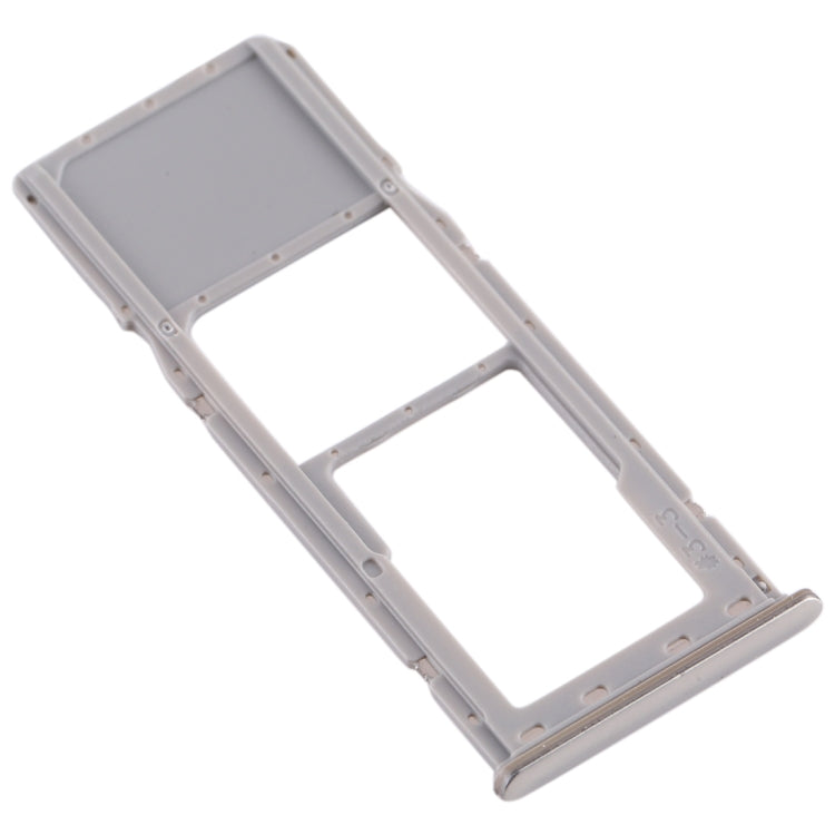 For Galaxy A20 A30 A50 SIM Card Tray + Micro SD Card Tray (Silver) - Card Socket by PMC Jewellery | Online Shopping South Africa | PMC Jewellery | Buy Now Pay Later Mobicred