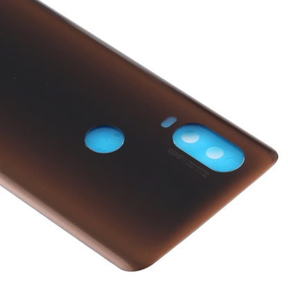 Battery Back Cover for Motorola Moto One Vision(Brown) - Back Cover by PMC Jewellery | Online Shopping South Africa | PMC Jewellery | Buy Now Pay Later Mobicred