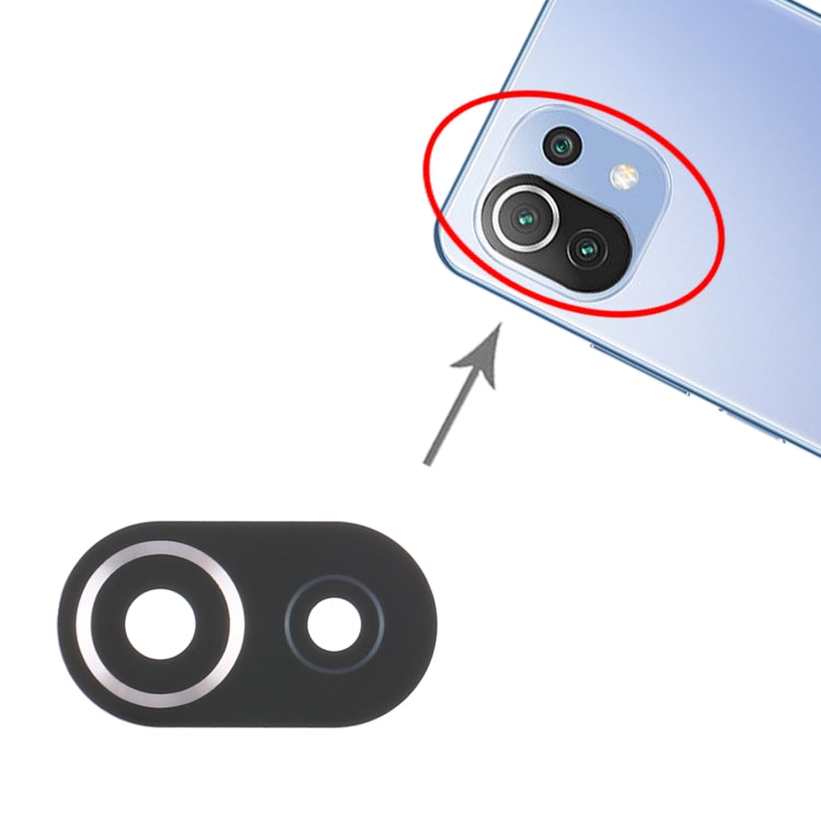 10 PCS Back Camera Lens for Xiaomi Mi 11 Lite/11 Lite 5G NE M2101K9AG - Camera by PMC Jewellery | Online Shopping South Africa | PMC Jewellery | Buy Now Pay Later Mobicred