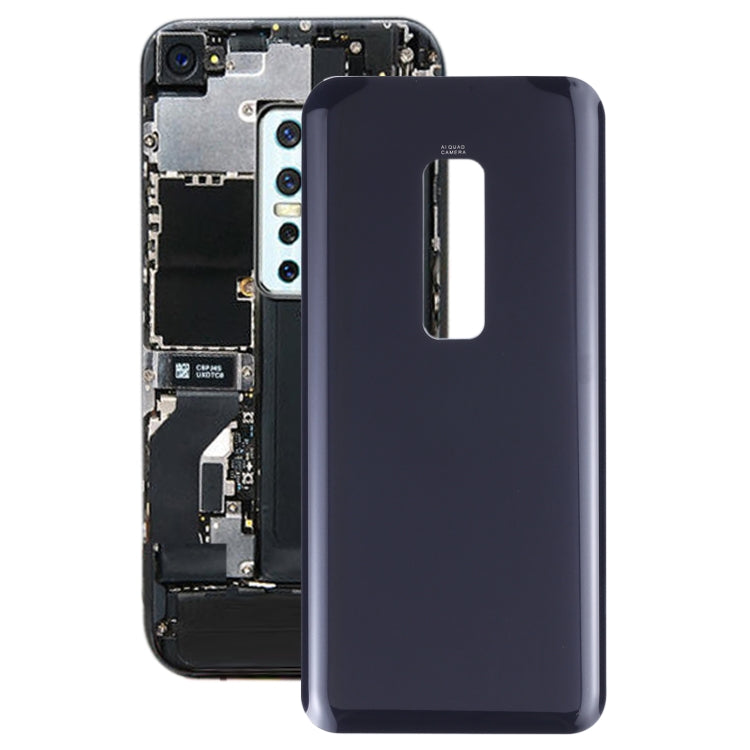 For vivo V17 Pro 1909 Glass Battery Back Cover (Black) - Back Cover by PMC Jewellery | Online Shopping South Africa | PMC Jewellery | Buy Now Pay Later Mobicred