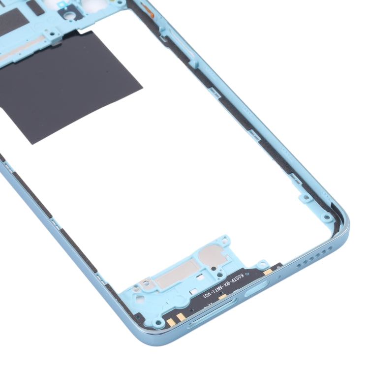 Middle Frame Bezel Plate for Xiaomi Poco X4 Pro 5G/Redmi Note 11E Pro(Blue) - Frame Bezel Plate by PMC Jewellery | Online Shopping South Africa | PMC Jewellery | Buy Now Pay Later Mobicred