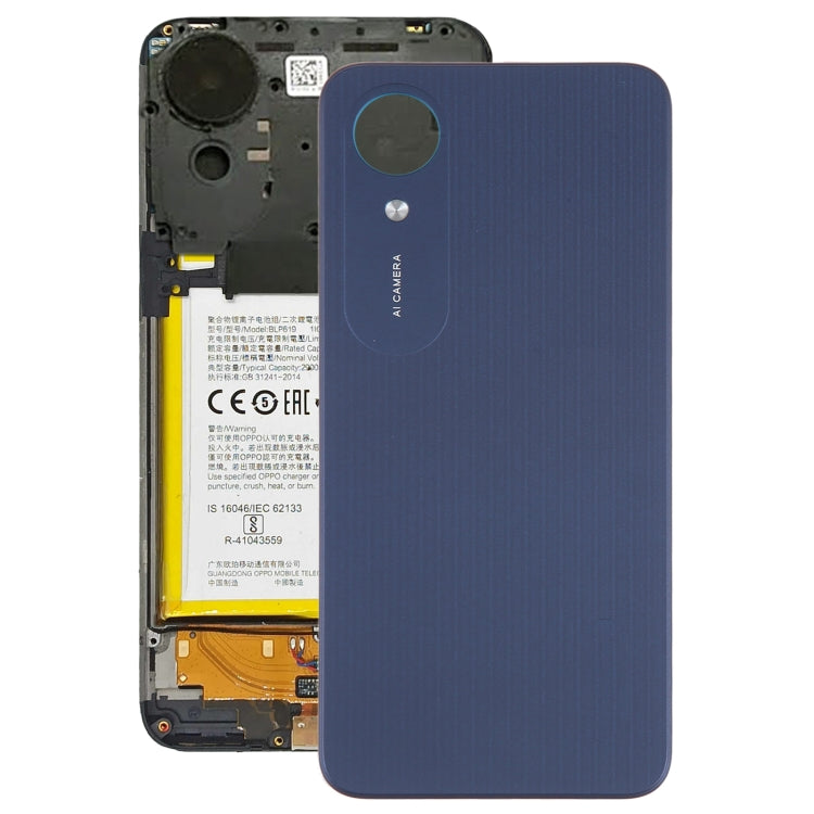 For OPPO A17K Original Battery Back Cover(Dark Blue) - Back Cover by PMC Jewellery | Online Shopping South Africa | PMC Jewellery | Buy Now Pay Later Mobicred