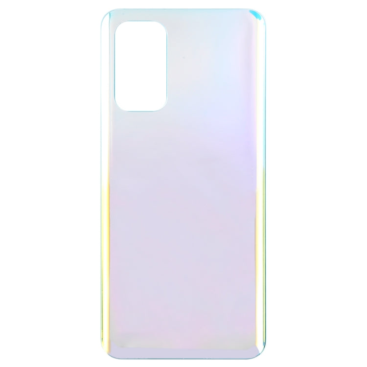 For OPPO Find X3 Lite Glass Material Battery Back Cover(Bright Silver) - Back Cover by PMC Jewellery | Online Shopping South Africa | PMC Jewellery | Buy Now Pay Later Mobicred