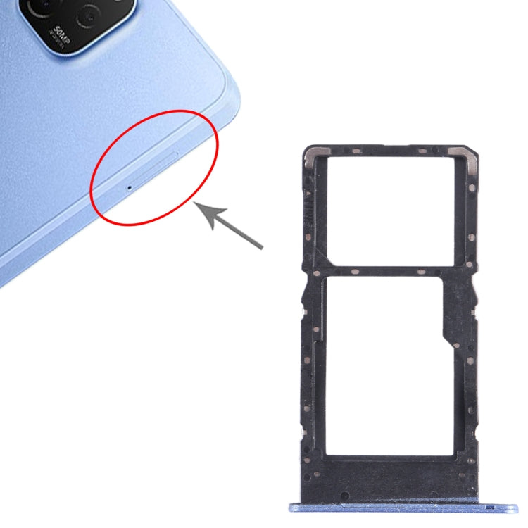 For Huawei nova Y61 SIM + SIM / Micro SD Card Tray (Blue) - Card Socket by PMC Jewellery | Online Shopping South Africa | PMC Jewellery