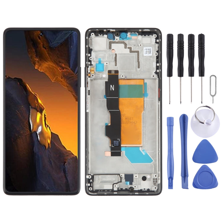 For Xiaomi Poco F5 Original AMOLED Material LCD Screen Digitizer Full Assembly with Frame (Black) - LCD Screen by PMC Jewellery | Online Shopping South Africa | PMC Jewellery