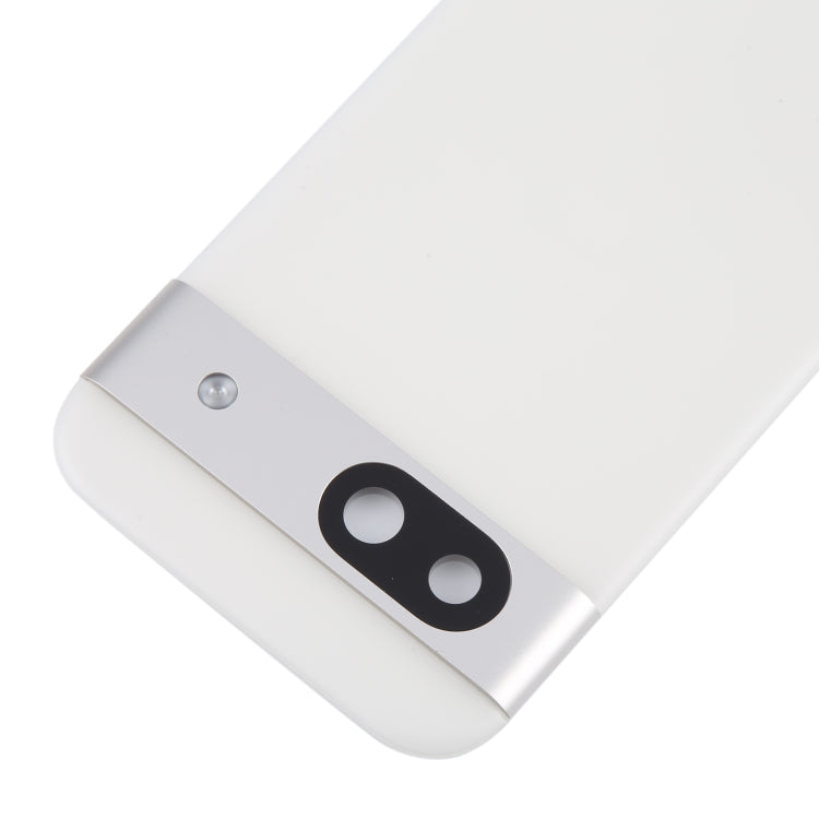 For Google Pixel 8a Original Battery Back Cover with Camera Lens Cover(Silver) - Back Cover by PMC Jewellery | Online Shopping South Africa | PMC Jewellery | Buy Now Pay Later Mobicred