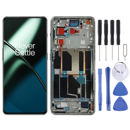 For OnePlus 11 PHB110 CPH2449 CPH2447 Original AMOLED LCD Screen Digitizer Full Assembly with Frame (Gold) - LCD Screen by PMC Jewellery | Online Shopping South Africa | PMC Jewellery | Buy Now Pay Later Mobicred