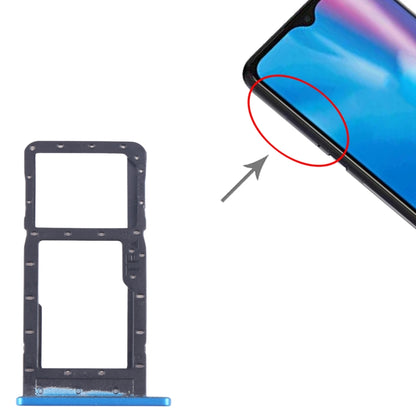 For Alcatel 1SE 2020 5030 SIM Card Tray + Micro SD Card Tray (Blue) - Card Tray by PMC Jewellery | Online Shopping South Africa | PMC Jewellery | Buy Now Pay Later Mobicred