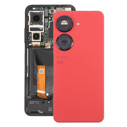 For Asus Zenfone 9 AI2202 Original Battery Back Cover with Camera Lens Cover(Red) - Back Cover by PMC Jewellery | Online Shopping South Africa | PMC Jewellery | Buy Now Pay Later Mobicred