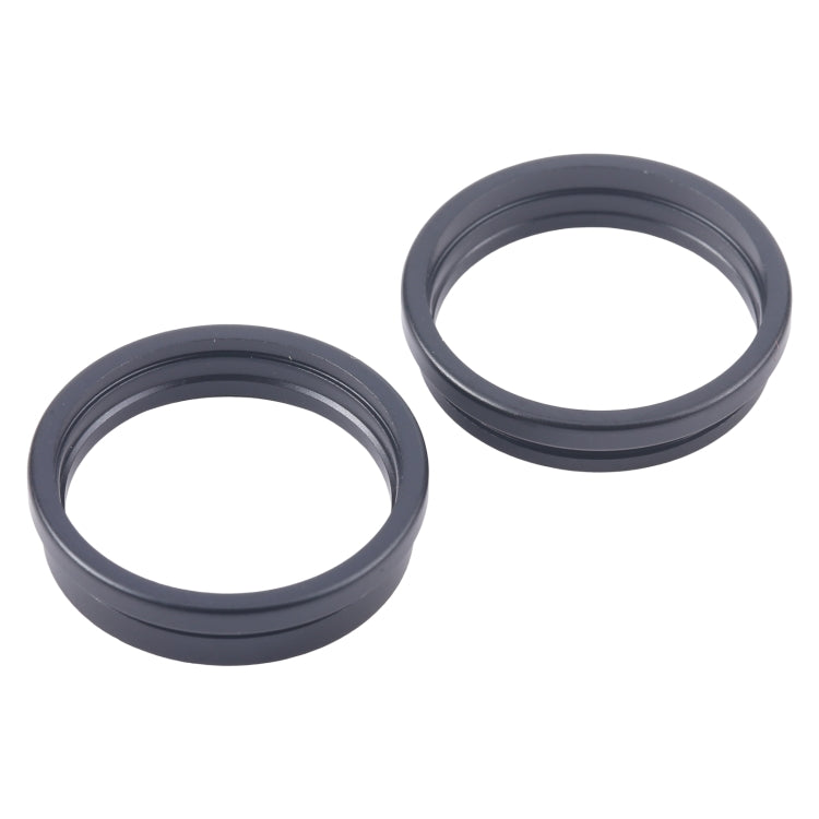 For iPhone 16 Plus 2pcs/set Rear Camera Glass Lens Metal Outside Protector Hoop Ring (Black) -  by PMC Jewellery | Online Shopping South Africa | PMC Jewellery | Buy Now Pay Later Mobicred