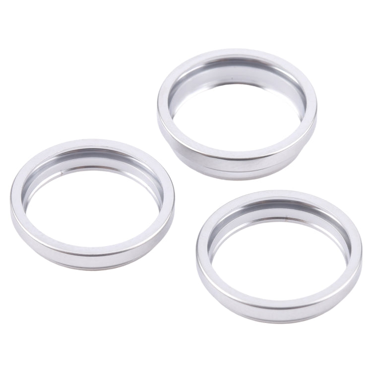 For iPhone 16 Pro Max 3pcs/set Rear Camera Glass Lens Metal Outside Protector Hoop Ring (Silver) -  by PMC Jewellery | Online Shopping South Africa | PMC Jewellery | Buy Now Pay Later Mobicred