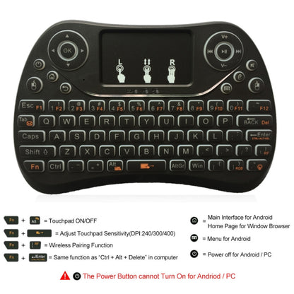 I8 Max 2.4GHz Mini Wireless Keyboard with Touchpad Rechargeable Fly Air Mouse Smart Game 7-color Backlit - Mini Keyboard by PMC Jewellery | Online Shopping South Africa | PMC Jewellery | Buy Now Pay Later Mobicred