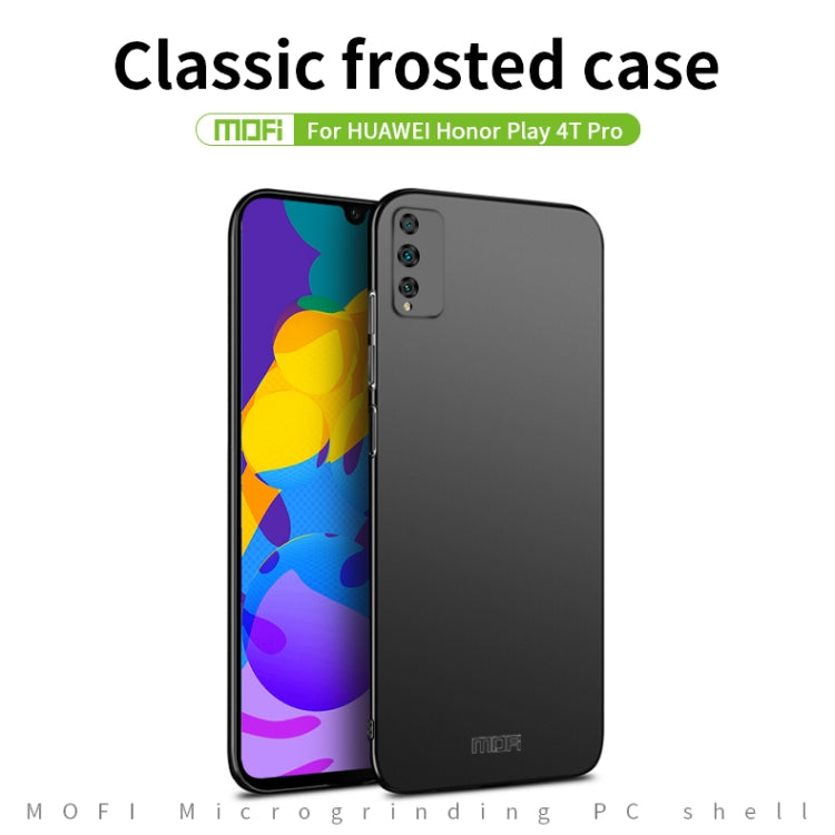 For Huawei Honor Play 4T Pro MOFI Frosted PC Ultra-thin Hard Case(Black) - Honor Cases by MOFI | Online Shopping South Africa | PMC Jewellery