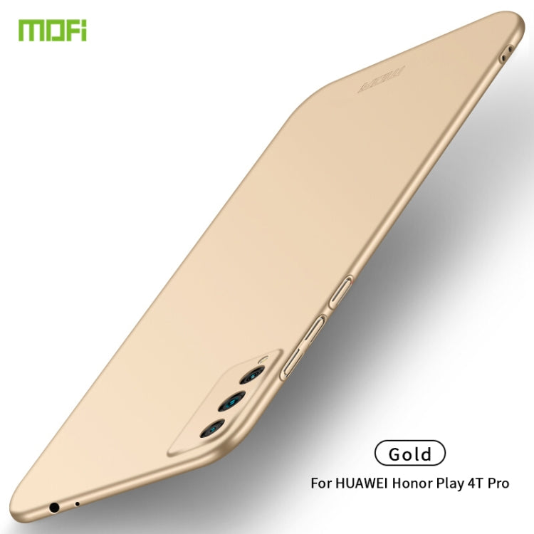 For Huawei Honor Play 4T Pro MOFI Frosted PC Ultra-thin Hard Case(Gold) - Honor Cases by MOFI | Online Shopping South Africa | PMC Jewellery