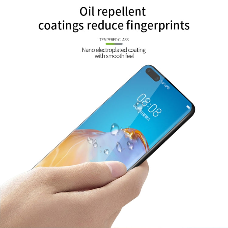 For Huawei P40 Pro / P40 Pro+ MOFI 9H 3D Explosion Proof Thermal Bending Full Screen Covered Tempered Glass Film(Black) - Huawei Tempered Glass by MOFI | Online Shopping South Africa | PMC Jewellery