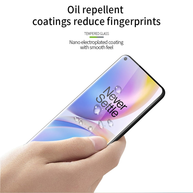 For OnePlus 8 Pro MOFI 9H 3D Explosion Proof Thermal Bending Full Screen Covered Tempered Glass Film(Black) - OnePlus Tempered Glass by MOFI | Online Shopping South Africa | PMC Jewellery