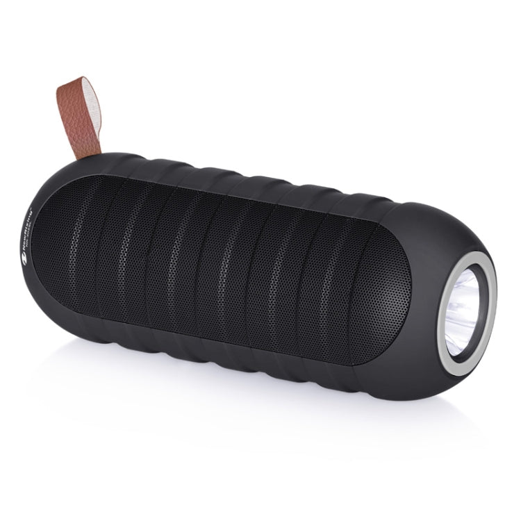 NewRixing NR-3025L Portable Stereo Wireless Bluetooth Speaker with LED Flashlight & TF Card Slot & FM, Built-in Microphone(Black) - Desktop Speaker by NewRixing | Online Shopping South Africa | PMC Jewellery | Buy Now Pay Later Mobicred