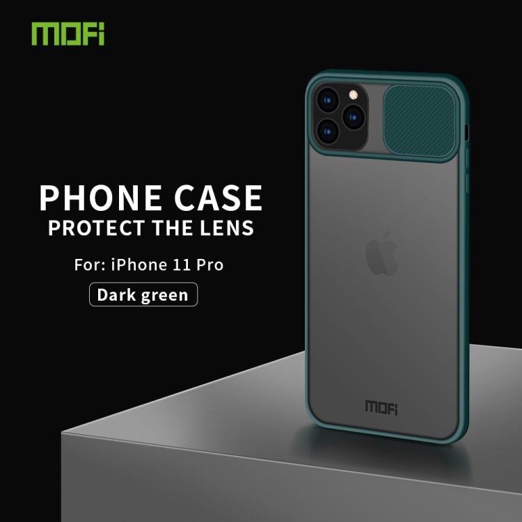 For iPhone 11 Pro MOFI Xing Dun Series Translucent Frosted PC + TPU Privacy Anti-glare Shockproof All-inclusive Protective Case(Green) - iPhone 11 Pro Cases by MOFI | Online Shopping South Africa | PMC Jewellery