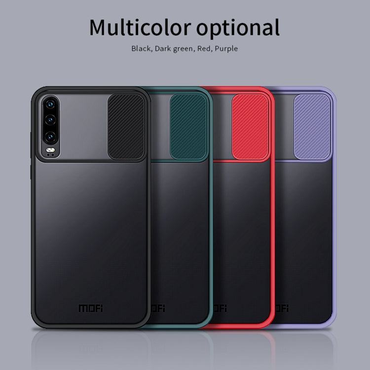 For Huawei P30 MOFI Xing Dun Series PC + TPU Anti-peep Waterproof And Anti-drop All-inclusive Protective Shell, Translucent Frosted(Red) - Huawei Cases by MOFI | Online Shopping South Africa | PMC Jewellery