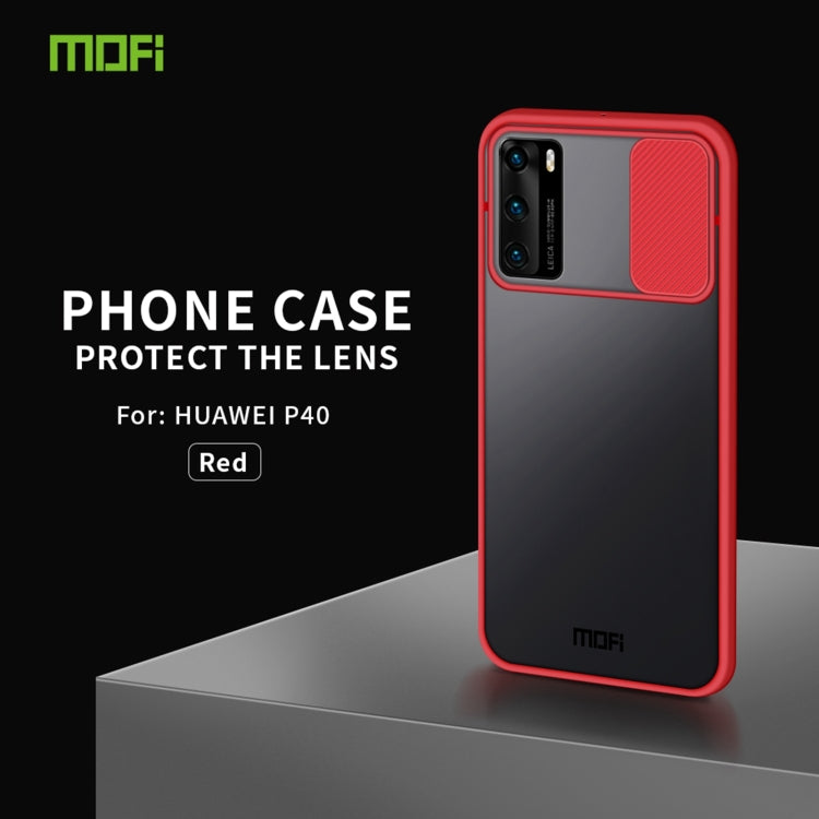 For Huawei P40 MOFI Xing Dun Series PC + TPU Anti-peep Waterproof And Anti-drop All-inclusive Protective Shell, Translucent Frosted(Red) - Huawei Cases by MOFI | Online Shopping South Africa | PMC Jewellery