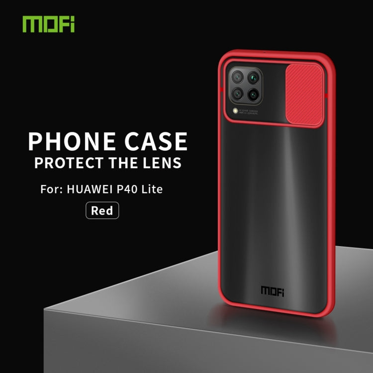 For Huawei P40 lite MOFI Xing Dun Series PC + TPU Anti-peep Waterproof And Anti-drop All-inclusive Protective Shell, Translucent Frosted(Red) - Huawei Cases by MOFI | Online Shopping South Africa | PMC Jewellery