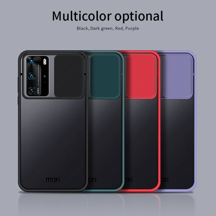 For Huawei P40 Pro MOFI Xing Dun Series PC + TPU Anti-peep Waterproof And Anti-drop All-inclusive Protective Shell, Translucent Frosted(Red) - Huawei Cases by MOFI | Online Shopping South Africa | PMC Jewellery