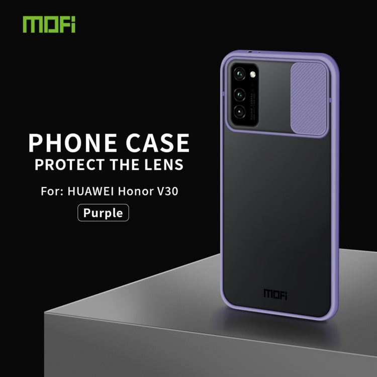 For Huawei HonorV30 MOFI Xing Dun Series PC + TPU Anti-peep Waterproof And Anti-drop All-inclusive Protective Shell, Translucent Frosted(Purple) - Huawei Cases by MOFI | Online Shopping South Africa | PMC Jewellery