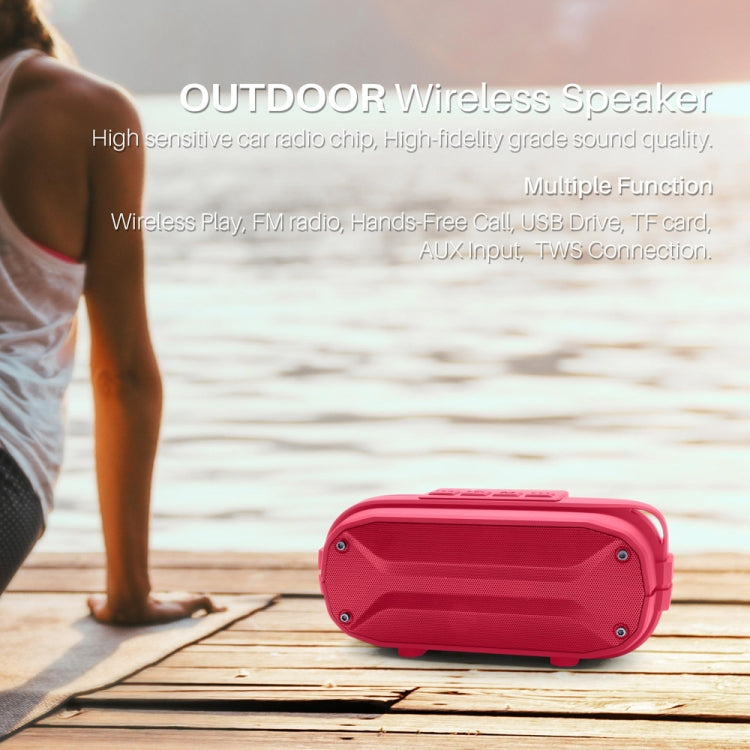 NewRixing NR-3023 Portable Stereo Wireless Bluetooth Speaker, Built-in Microphone, Support TF Card / FM(Red) - Desktop Speaker by NewRixing | Online Shopping South Africa | PMC Jewellery | Buy Now Pay Later Mobicred