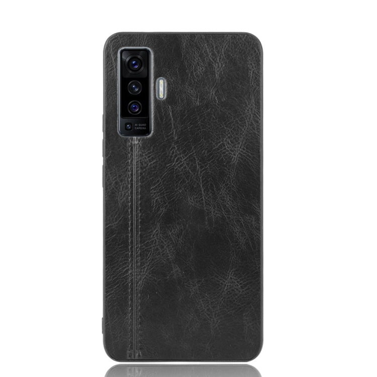 For Vivo X50 Shockproof Sewing Cow Pattern Skin PC + PU + TPU Case(Black) - vivo Cases by PMC Jewellery | Online Shopping South Africa | PMC Jewellery